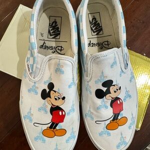 VANS Walt Disney Mickey Mouse Blue 50th Anniversary Sneakers Size Men's 10